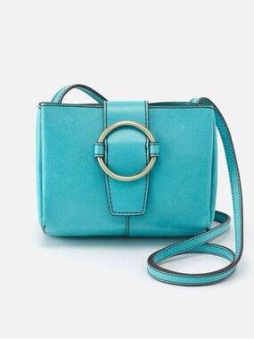 HOBO Leather Elan Crossbody Bag in Seafoam